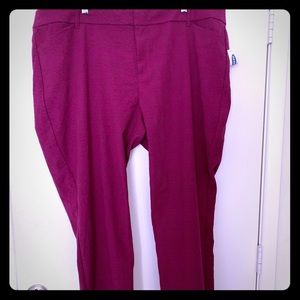 Old Navy Raspberry Pink Brocade Pixie Pants NWT
